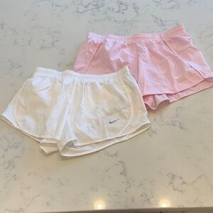 Nike Girl's size M Athletic Shorts in Pink and White